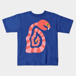 SNAKE EYES Striped Graphic Rattlesnake with Big Fang - UnBlink Studio by Jackie Tahara Kids T-Shirt